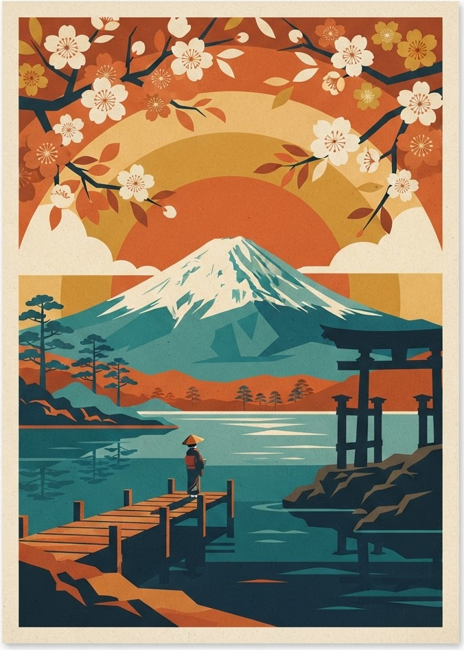 Vintage reisposter van Japan, Chūbu